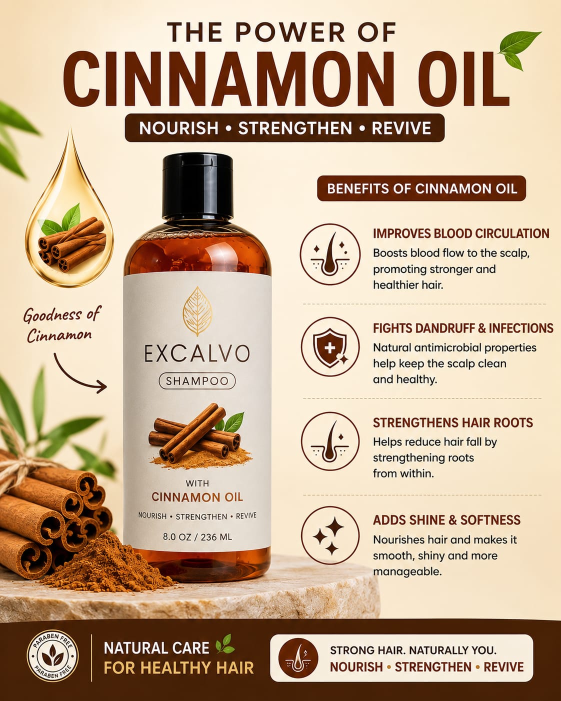 Excalvo Herbal Shampoo - BUY 1 GET 1 FREE